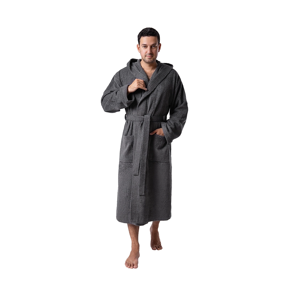 Terry hooded robe